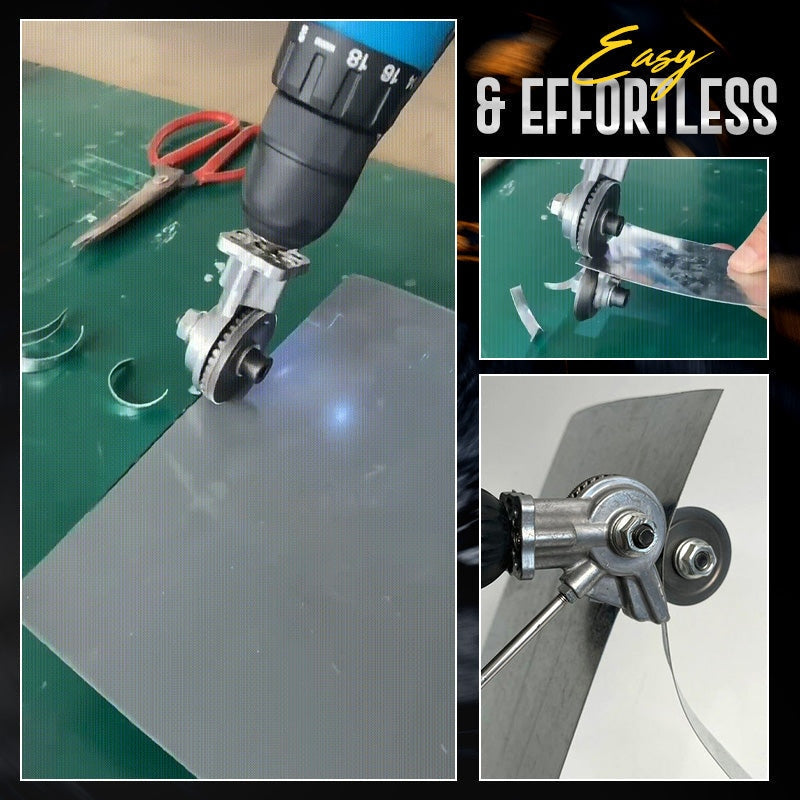 Metalen platen snijder elektrische boor. Snij makkelijk en snel door metalen platen heen.