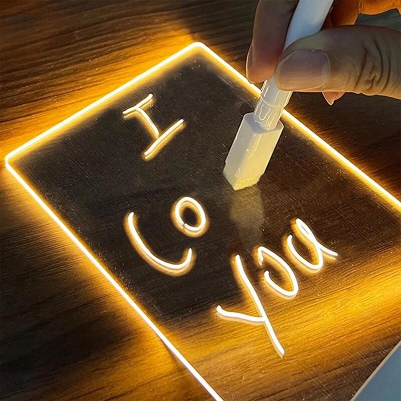 Notitie Led Lamp. Elke dag een reminder of leuke boodschap.