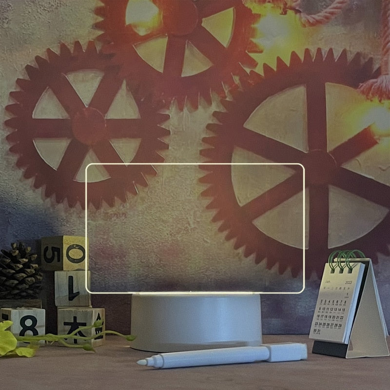 Notitie Led Lamp. Elke dag een reminder of leuke boodschap.