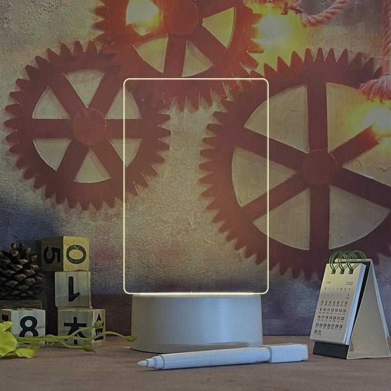 Notitie Led Lamp. Elke dag een reminder of leuke boodschap.