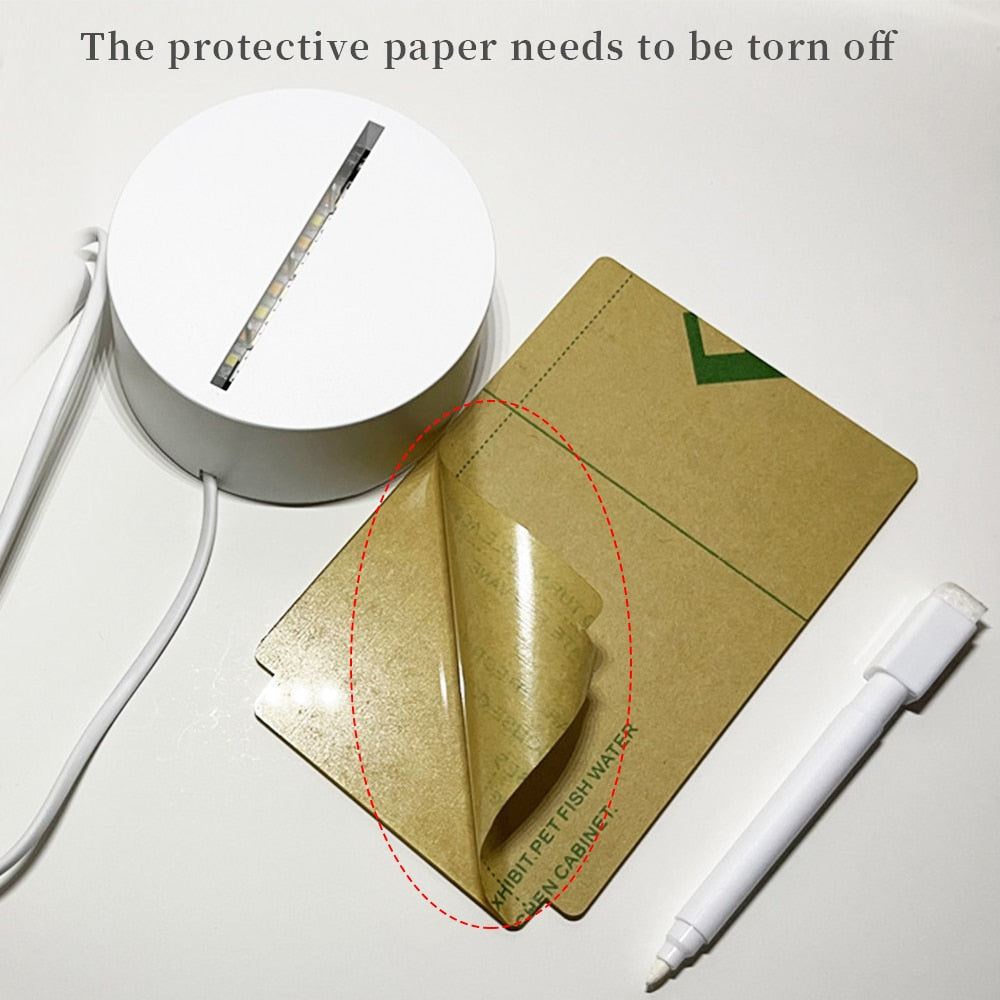 Notitie Led Lamp. Elke dag een reminder of leuke boodschap.